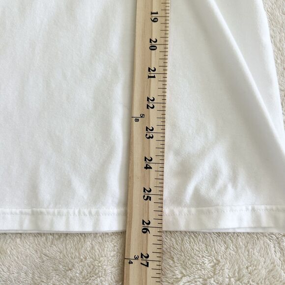 No Brand T-Shirt Women's Size M White Henley One-Button Placket Normcore - Picture 6 of 6